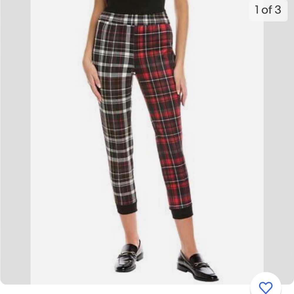 Alice and Olivia plaid joggers size small